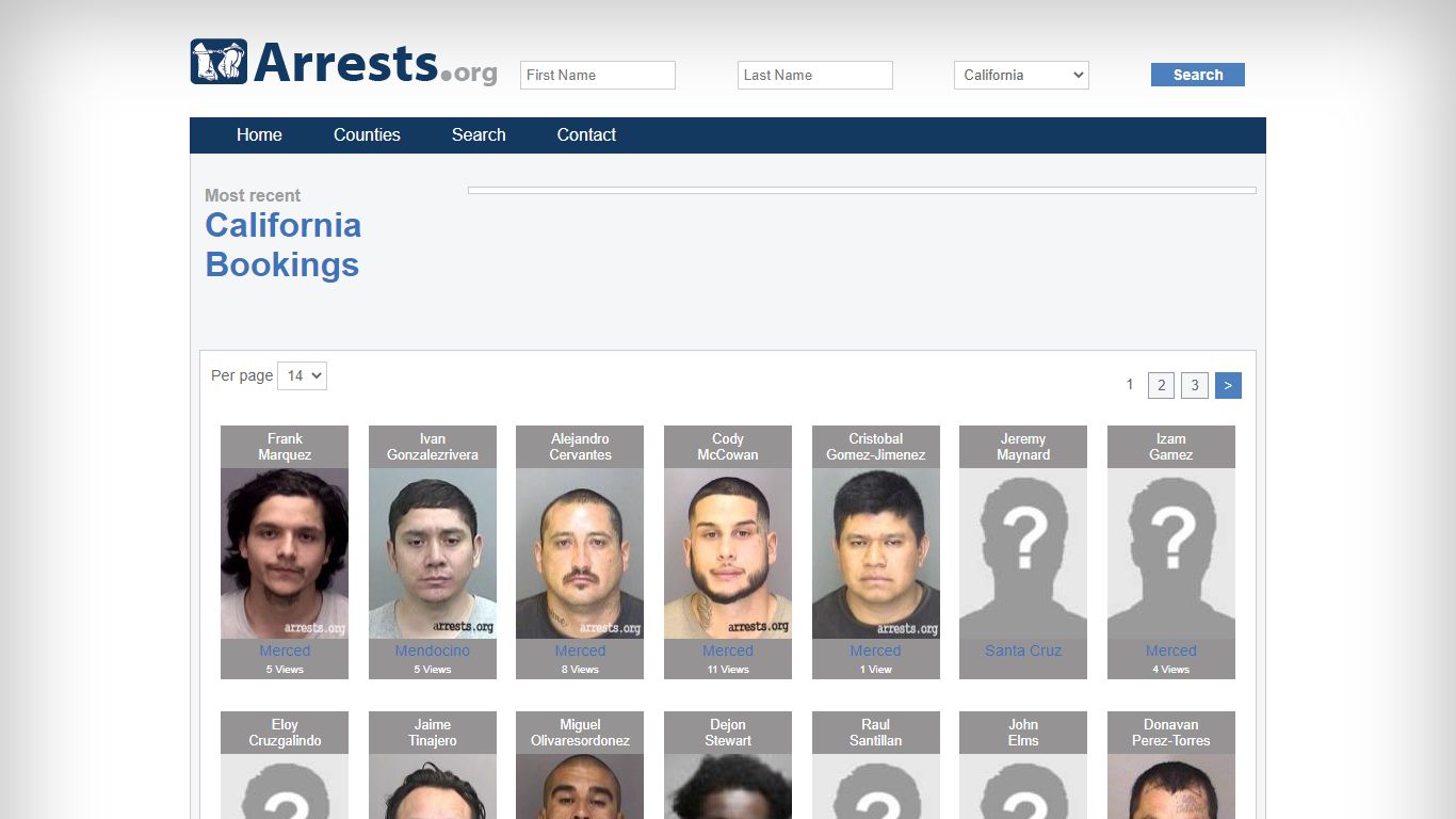 California Arrests and Inmate Search